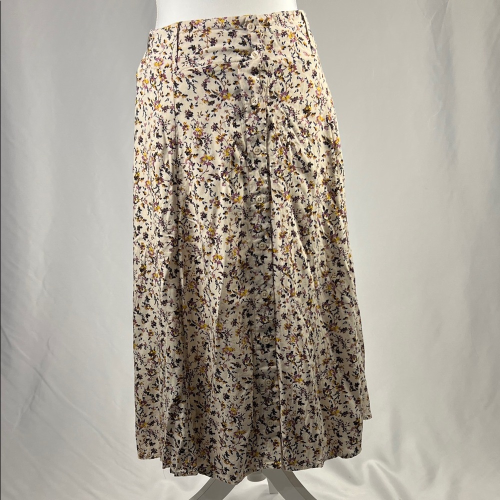 Floral Print Midi Skirt
